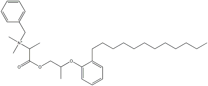 N,N-Dimethyl-N-benzyl-N-[1-[[2-(2-dodecylphenyloxy)propyl]oxycarbonyl]ethyl]aminium Struktur