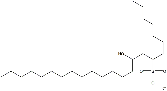 10-Hydroxytetracosane-8-sulfonic acid potassium salt Struktur