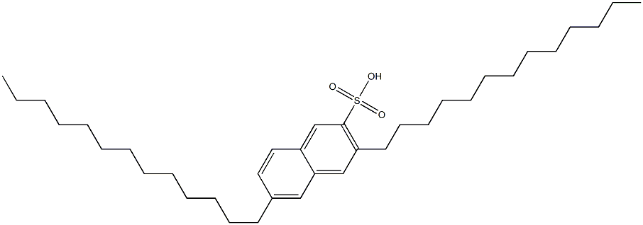 3,6-Ditridecyl-2-naphthalenesulfonic acid Struktur