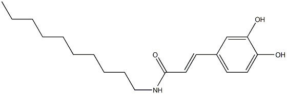 (E)-N-Decyl-3-(3,4-dihydroxyphenyl)propenamide Struktur