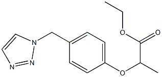 2-[4-[(1H-1,2,3-Triazol-1-yl)methyl]phenoxy]propionic acid ethyl ester Struktur