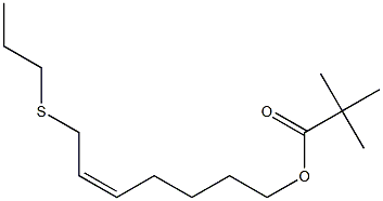 Pivalic acid [(Z)-7-[propylthio]-5-heptenyl] ester Struktur