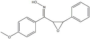 (E)-[3-Phenyloxiranyl](4-methoxyphenyl) ketone oxime Struktur