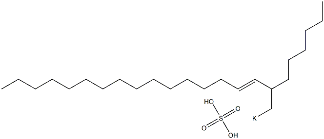 Sulfuric acid 2-hexyl-3-octadecenyl=potassium ester salt Struktur