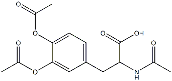 2-Acetylamino-3-(3,4-diacetoxyphenyl)propionic acid Struktur