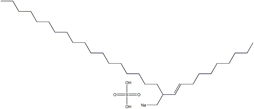 Sulfuric acid 2-(1-decenyl)icosyl=sodium ester salt Struktur