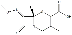 7-[(E)-Methoxyimino]-3-methylcepham-3-ene-4-carboxylic acid Struktur