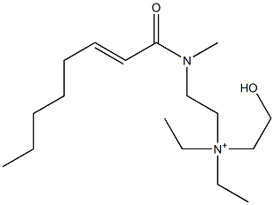 2-[N-Methyl-N-(2-octenoyl)amino]-N,N-diethyl-N-(2-hydroxyethyl)ethanaminium Struktur