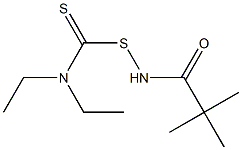 N-[(Diethylthiocarbamoyl)thio]-2,2-dimethylpropanamide Struktur