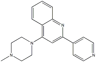 4-(4-Methyl-1-piperazinyl)-2-(4-pyridinyl)quinoline Struktur