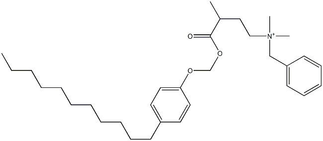 N,N-Dimethyl-N-benzyl-N-[3-[[(4-undecylphenyloxy)methyl]oxycarbonyl]butyl]aminium Struktur