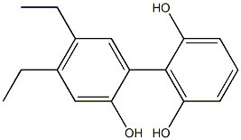 4',5'-Diethyl-1,1'-biphenyl-2,2',6-triol Struktur