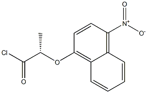 [S,(+)]-2-[(4-Nitro-1-naphtyl)oxy]propionyl chloride Struktur