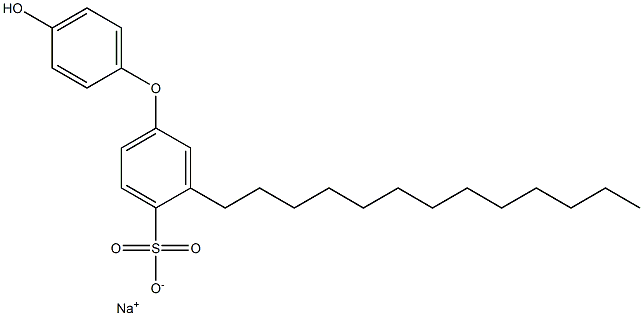 4'-Hydroxy-3-tridecyl[oxybisbenzene]-4-sulfonic acid sodium salt Struktur