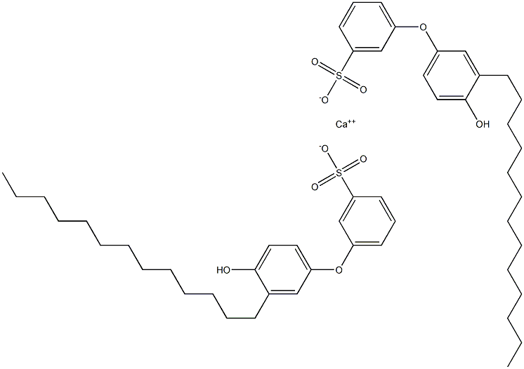 Bis(4'-hydroxy-3'-tridecyl[oxybisbenzene]-3-sulfonic acid)calcium salt Struktur