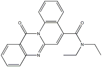 N,N-Diethyl-12-oxo-12H-quino[2,1-b]quinazoline-5-carboxamide Struktur