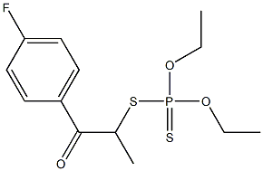 Dithiophosphoric acid O,O-diethyl S-[1-(4-fluorobenzoyl)ethyl] ester Struktur