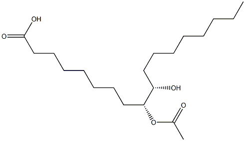 (9R,10S)-9-Acetyloxy-10-hydroxyoctadecanoic acid Struktur