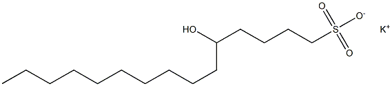 5-Hydroxypentadecane-1-sulfonic acid potassium salt Struktur