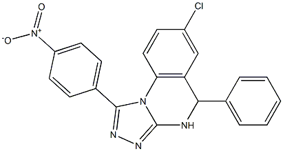 7-Chloro-4,5-dihydro-1-(4-nitrophenyl)-5-phenyl[1,2,4]triazolo[4,3-a]quinazoline Struktur