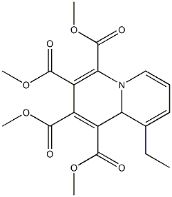 9-Ethyl-9aH-quinolizine-1,2,3,4-tetracarboxylic acid tetramethyl ester Struktur