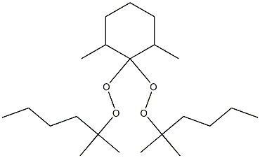 2,6-Dimethyl-1,1-bis(1,1-dimethylpentylperoxy)cyclohexane Struktur