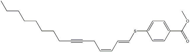 4-[[(1E,3Z)-1,3-Pentadecadien]-6-ynylthio]benzoic acid methyl ester Struktur