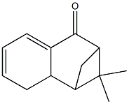 2,4-Methano-3,3-dimethyl-3,4,4a,5-tetrahydronaphthalen-1(2H)-one Struktur