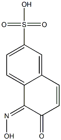 5,6-Dihydro-5-(hydroxyimino)-6-oxo-2-naphthalenesulfonic acid Struktur