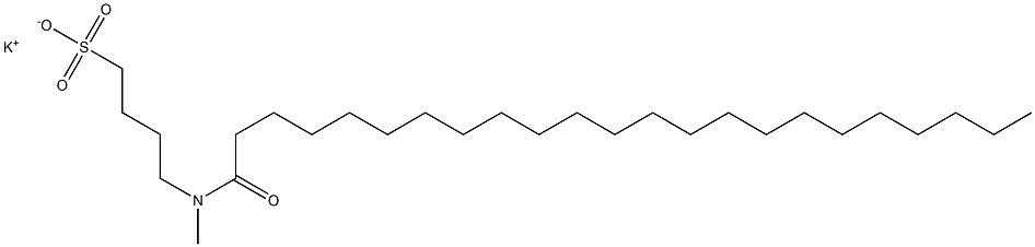 4-[N-(1-Oxotricosyl)-N-methylamino]-1-butanesulfonic acid potassium salt Struktur