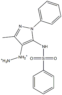 N-[1-Phenyl-3-methyl-4-diazonio-1H-pyrazol-5-yl]benzenesulfonamide Struktur