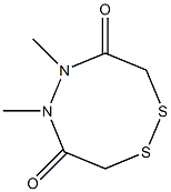 5,6-Dimethyl-5,6-dihydro-1,2,5,6-dithiadiazocine-4,7(3H,8H)-dione Struktur