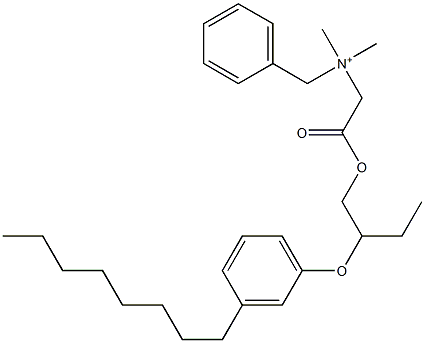 N,N-Dimethyl-N-benzyl-N-[[[2-(3-octylphenyloxy)butyl]oxycarbonyl]methyl]aminium Struktur