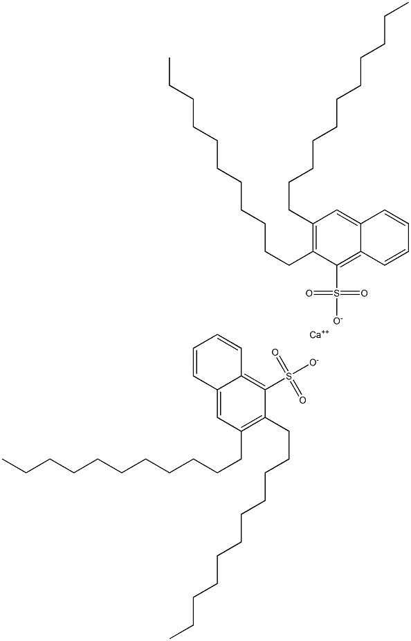 Bis(2,3-diundecyl-1-naphthalenesulfonic acid)calcium salt Struktur