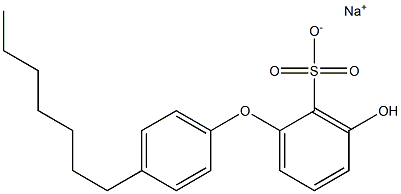 3-Hydroxy-4'-heptyl[oxybisbenzene]-2-sulfonic acid sodium salt Struktur