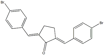 2,5-Bis[(E)-4-bromobenzylidene]cyclopentan-1-one Struktur