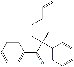 [S,(+)]-1,2-Diphenyl-2-methyl-6-heptene-1-one Struktur