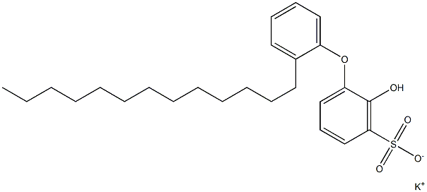 2-Hydroxy-2'-tridecyl[oxybisbenzene]-3-sulfonic acid potassium salt Struktur