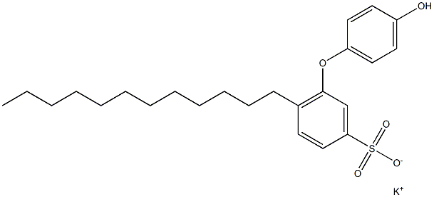 4'-Hydroxy-6-dodecyl[oxybisbenzene]-3-sulfonic acid potassium salt Struktur