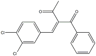 2-(3,4-Dichlorobenzylidene)-1-phenyl-1,3-butanedione Struktur