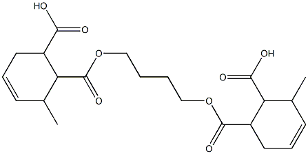 2-[4-(2-Carboxy-3-methyl-4-cyclohexenylcarbonyloxy)butoxycarbonyl]-3-methyl-4-cyclohexene-1-carboxylic acid Struktur