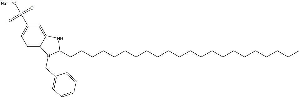 1-Benzyl-2,3-dihydro-2-docosyl-1H-benzimidazole-5-sulfonic acid sodium salt Struktur