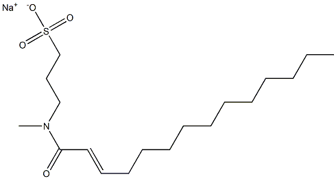 3-[N-(2-Tetradecenoyl)-N-methylamino]-1-propanesulfonic acid sodium salt Struktur