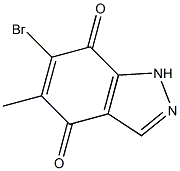 5-Methyl-6-bromo-1H-indazole-4,7-dione Struktur