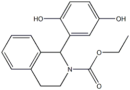 1-(2,5-Dihydroxyphenyl)-1,2,3,4-tetrahydroisoquinoline-2-carboxylic acid ethyl ester Struktur