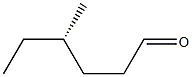 [S,(+)]-4-Methylhexanal Struktur