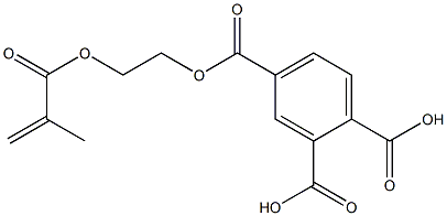 1,2,4-Benzenetricarboxylic acid 4-[2-[(1-oxo-2-methyl-2-propenyl)oxy]ethyl] ester Struktur