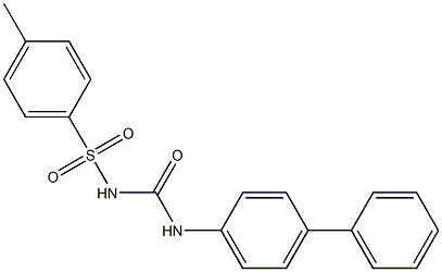 1-[4-Phenylphenyl]-3-(4-methylphenylsulfonyl)urea Struktur