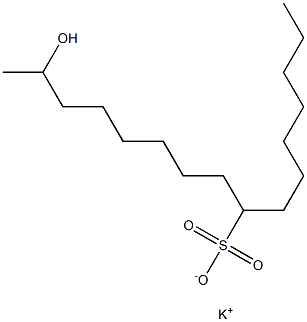 15-Hydroxyhexadecane-8-sulfonic acid potassium salt Struktur