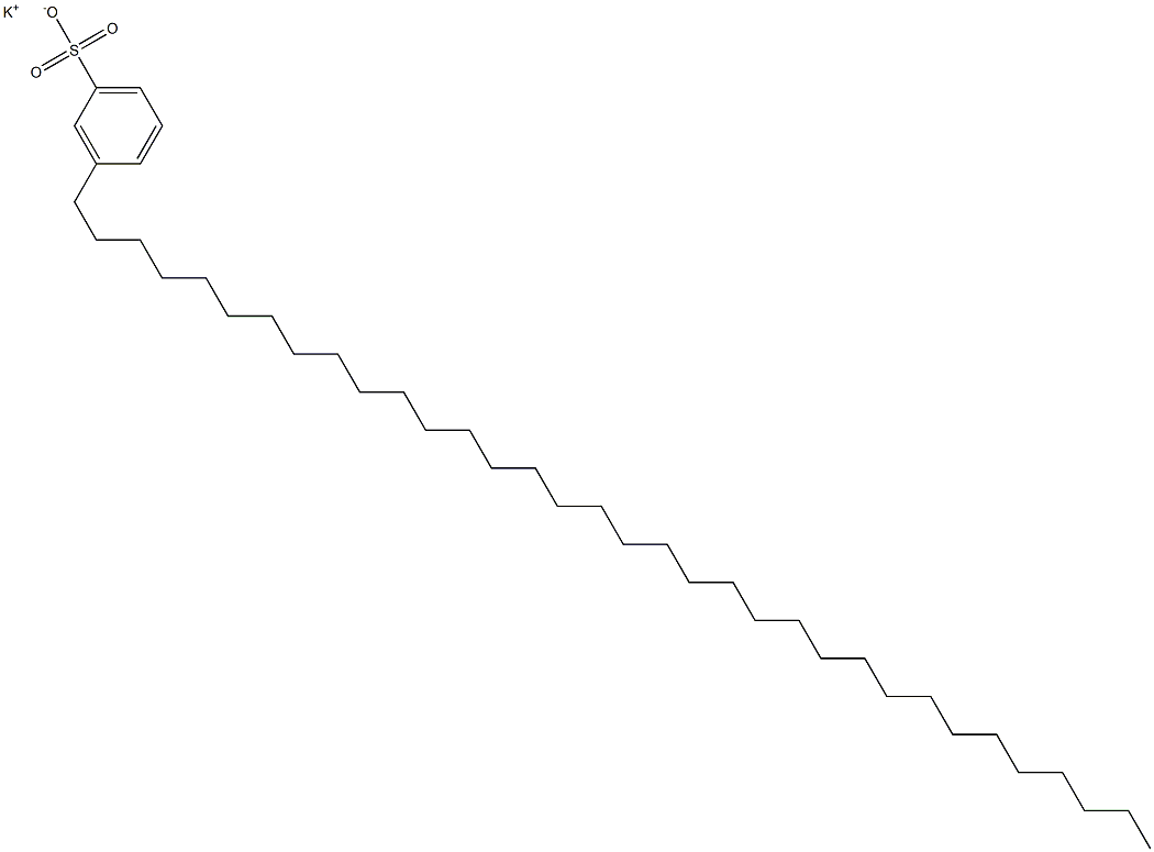 3-(Tetratriacontan-1-yl)benzenesulfonic acid potassium salt Struktur